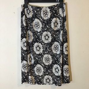 Suzie in the City Black & White Paisley Skirt SZ L